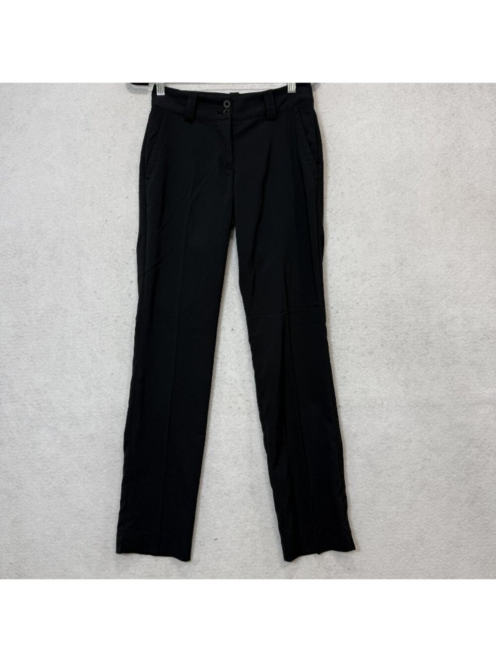 Nike Golf Pants Womens 0 Black Dri-FIT Straight Leg Stretch Pockets Khakis